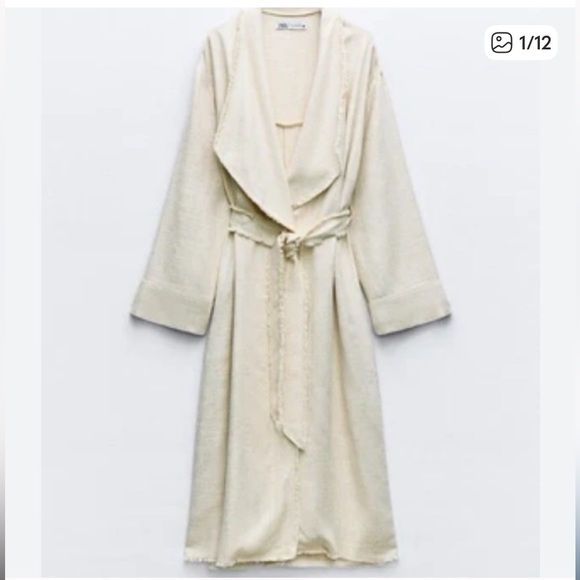 NWOT Zara Linen Trench XS-S - Picture 1 of 10